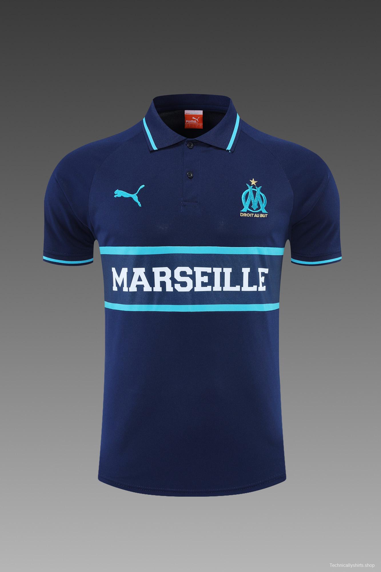 Olympique de Marseille POLO ki t royal blue (not sold separately)