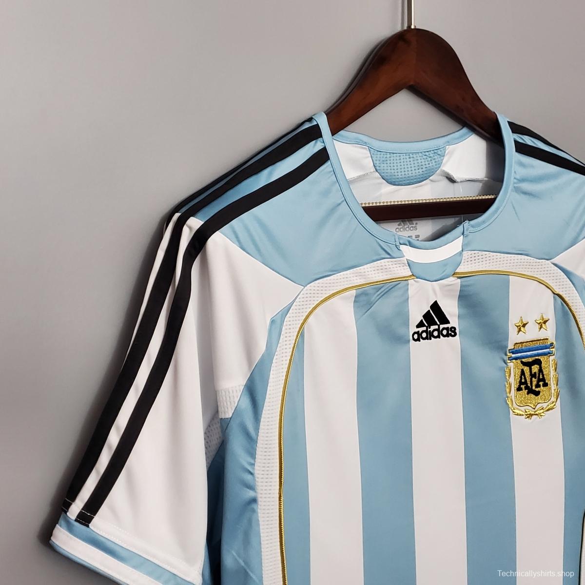 Retro 2006 Argentina home Soccer Jersey