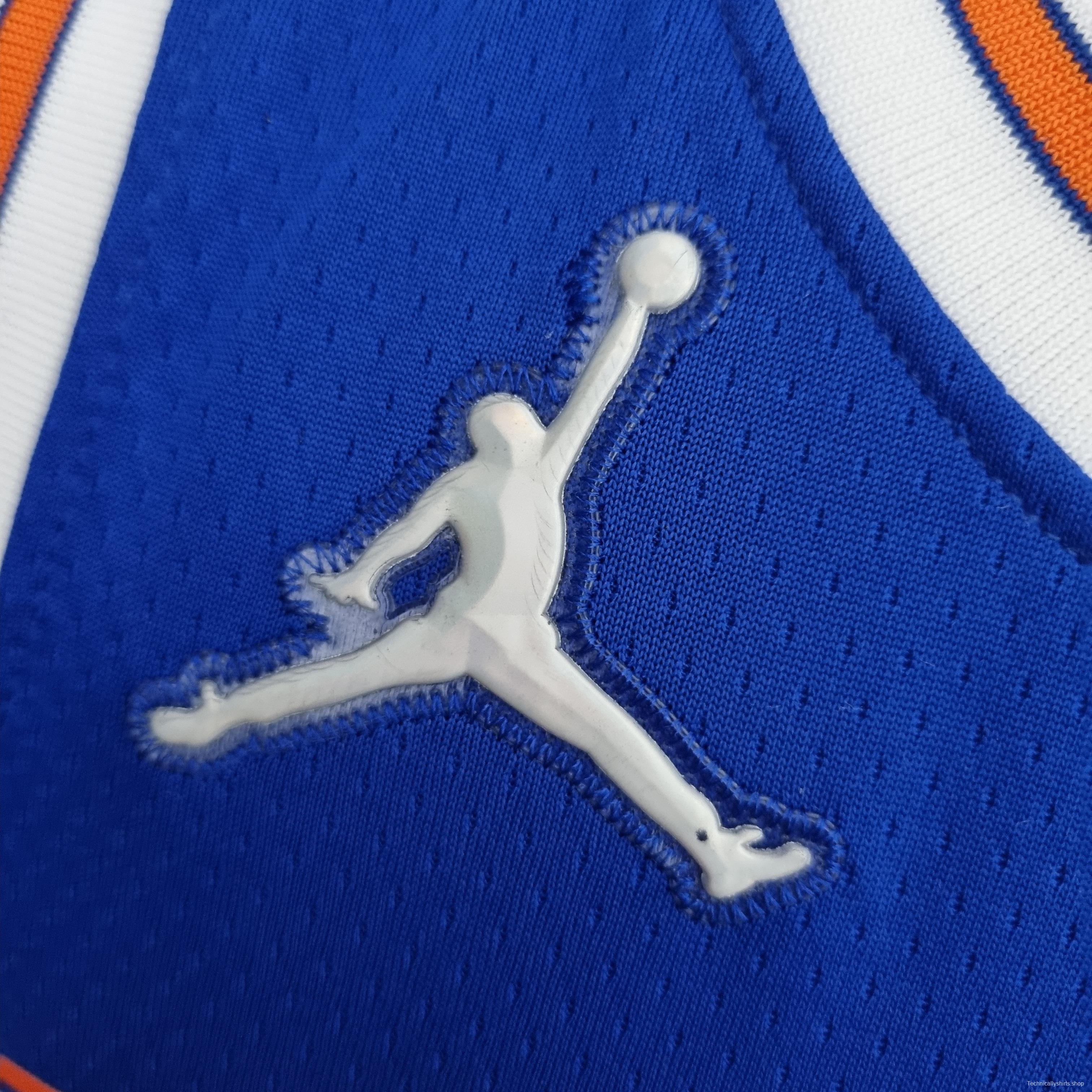 75th Anniversary Randle #30 New York Knicks Jordan Limited Blue NBA Jersey