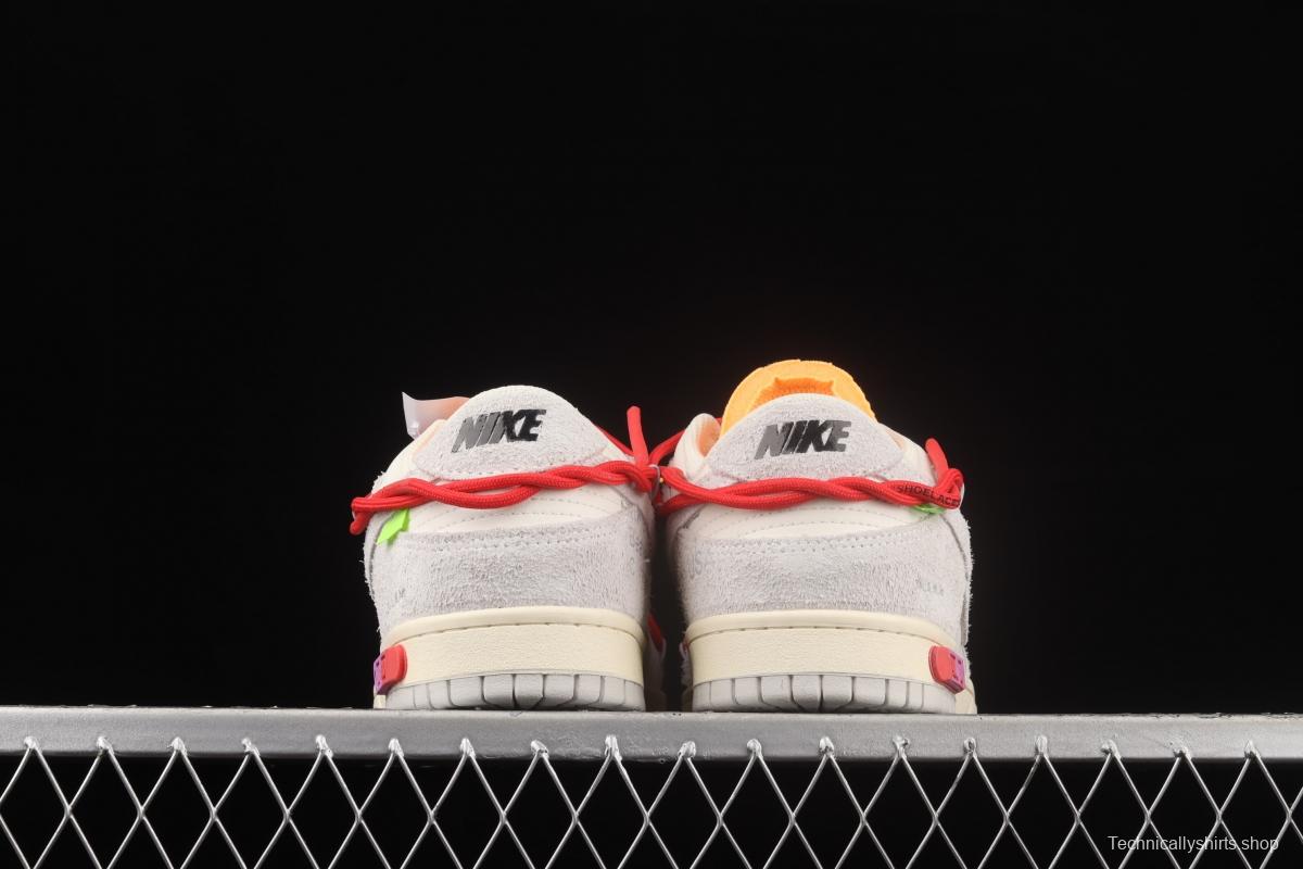 OFF-White x NIKE DUNK Low OW suede SB buckle rebound fashion casual board shoes DM0950-103