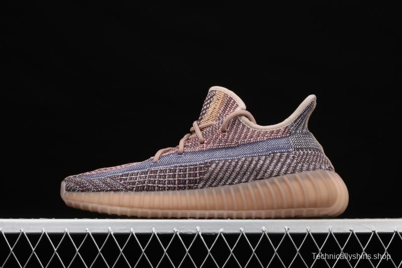 Adidasidas Yeezy Boost 350 V2 FAdidase H02795 Darth Coconut 350 second generation hollowed-out faded blue-brown matching BASF Boost original