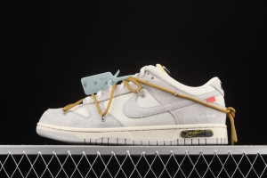 OFF-White x NIKE DUNK Low 12 of 50 OW suede SB buckle rebound fashion casual board shoes DJ0950-105