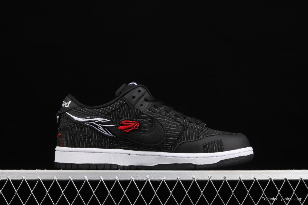 Wasted Youth x NIKE SB DUNK Low SB buckle rebound fashion casual board shoes DD8386-001