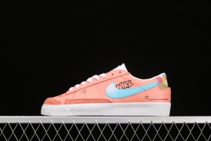 Nike Blazer Low Trail Blazers pink graffiti low-top casual board shoes DJ4281-641