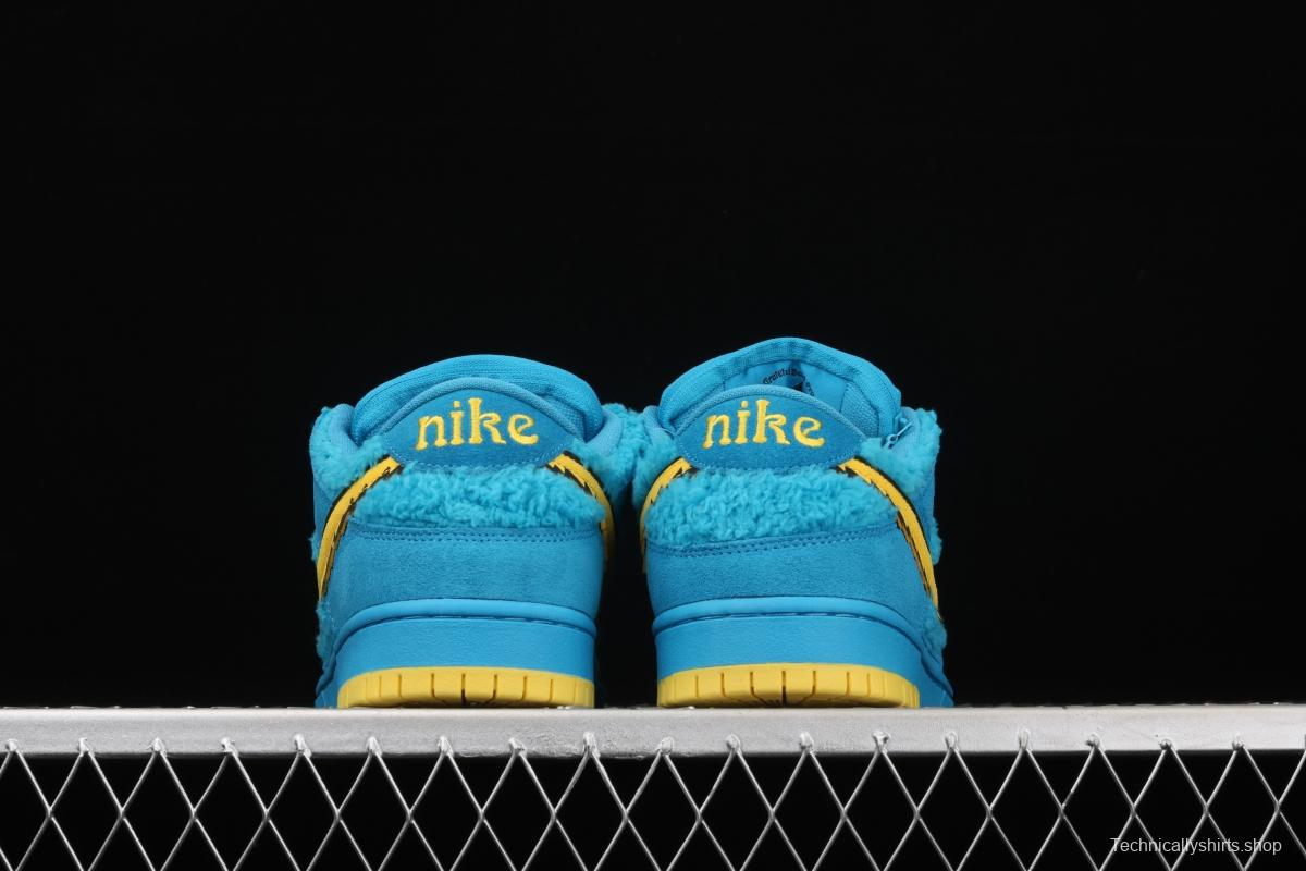 Grateful DeAdidas x NIKE SB DUNK Low Yellow Bear joint style blue and yellow bear sports skateboard shoes CJ5378-400