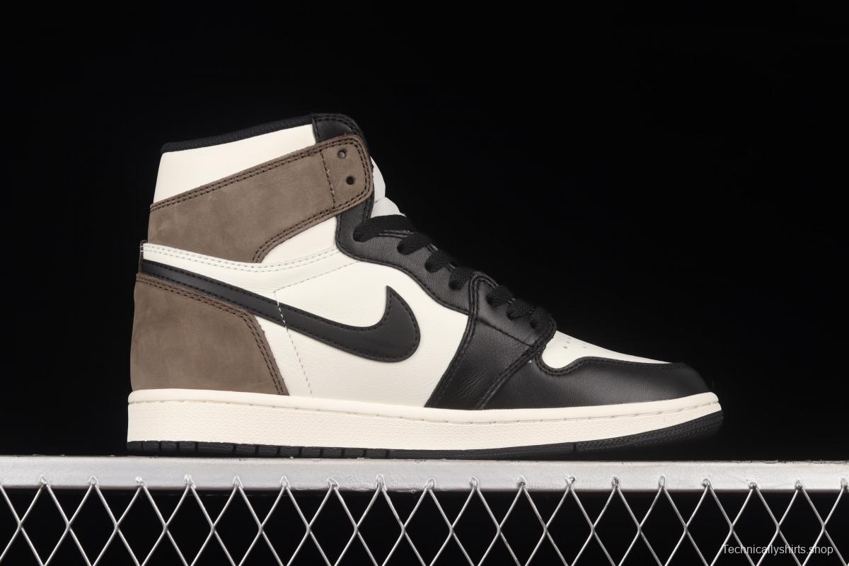 Air Jordan 1 High OG Dark Mocha small barb 555088-105