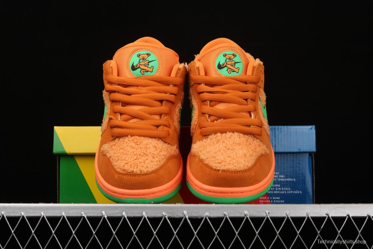 Grateful DeAdidas x NIKE SB DUNK Low Yellow Bear joint style yellow and green bear sports skateboard shoes CJ5378-800