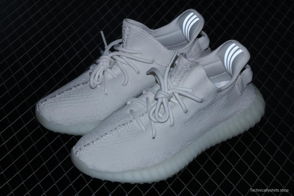 Adidas Yeezy 350V2 All White Real Boost Basf Darth coconut 350 second generation CP9366 fluorescent white BASF Boost original background