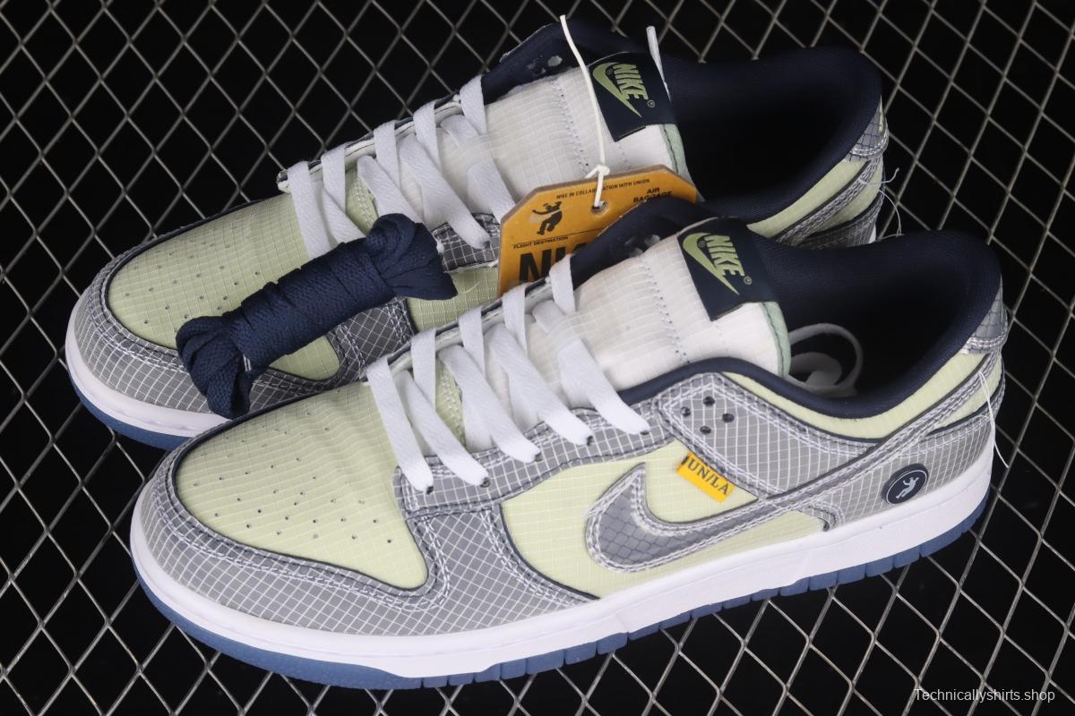 Unlon x NIKE SB DUNK Low co-branded dark blue and green SB buckled backboard fashion casual sneakers DJ9649-401