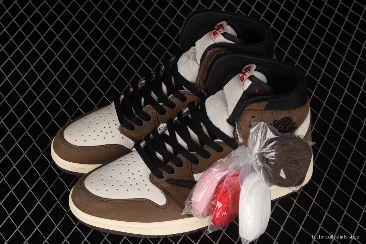 Travis Scott x Air Jordan 1 High OG backhook limited edition CD4487-100s