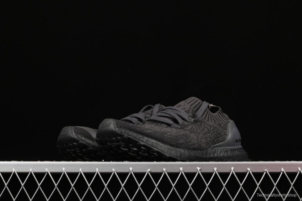 Adidas Ultra Boost Uncaged LTD Triple Black BA7996 socks and shoes