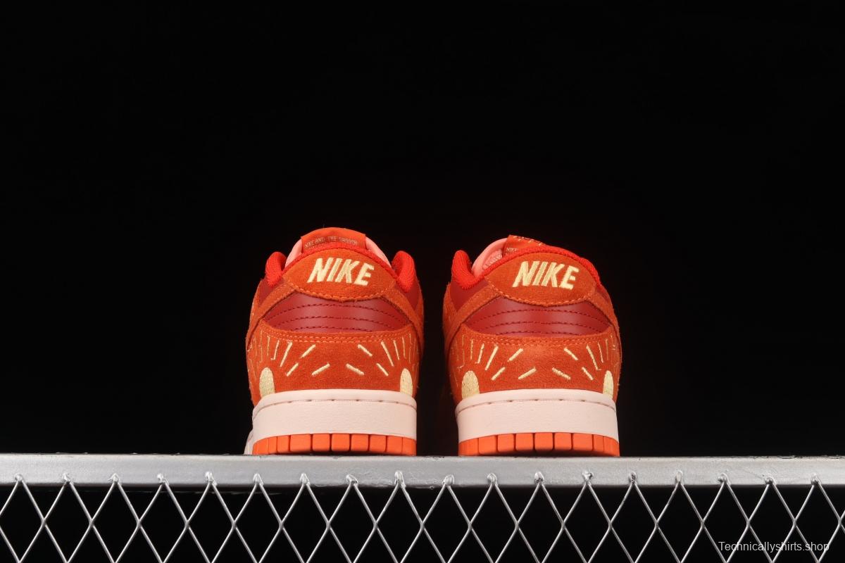 NIKE DUNK Low NH Orange-Crimson sunflower retro low-top leisure sports skateboard shoes DO6723-800