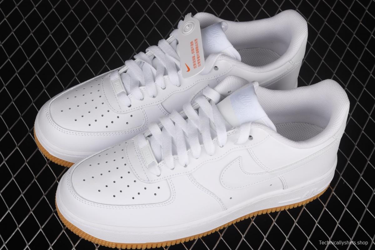 NIKE Air Force 1o07 Low raw rubber all-white low-top casual board shoes DJ2739-100