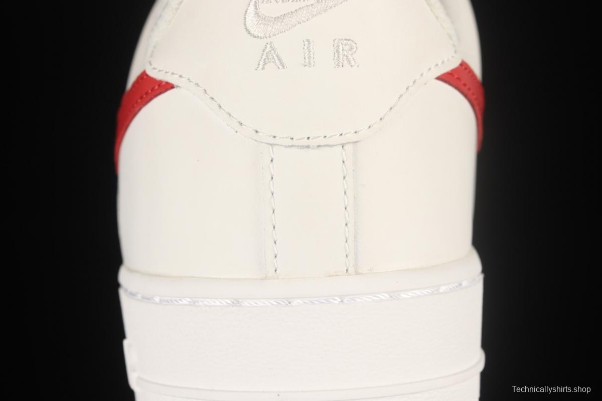 NIKE Air Force 1x 07 Low Air Force White and Red low-top Leisure Board shoes 315115-126