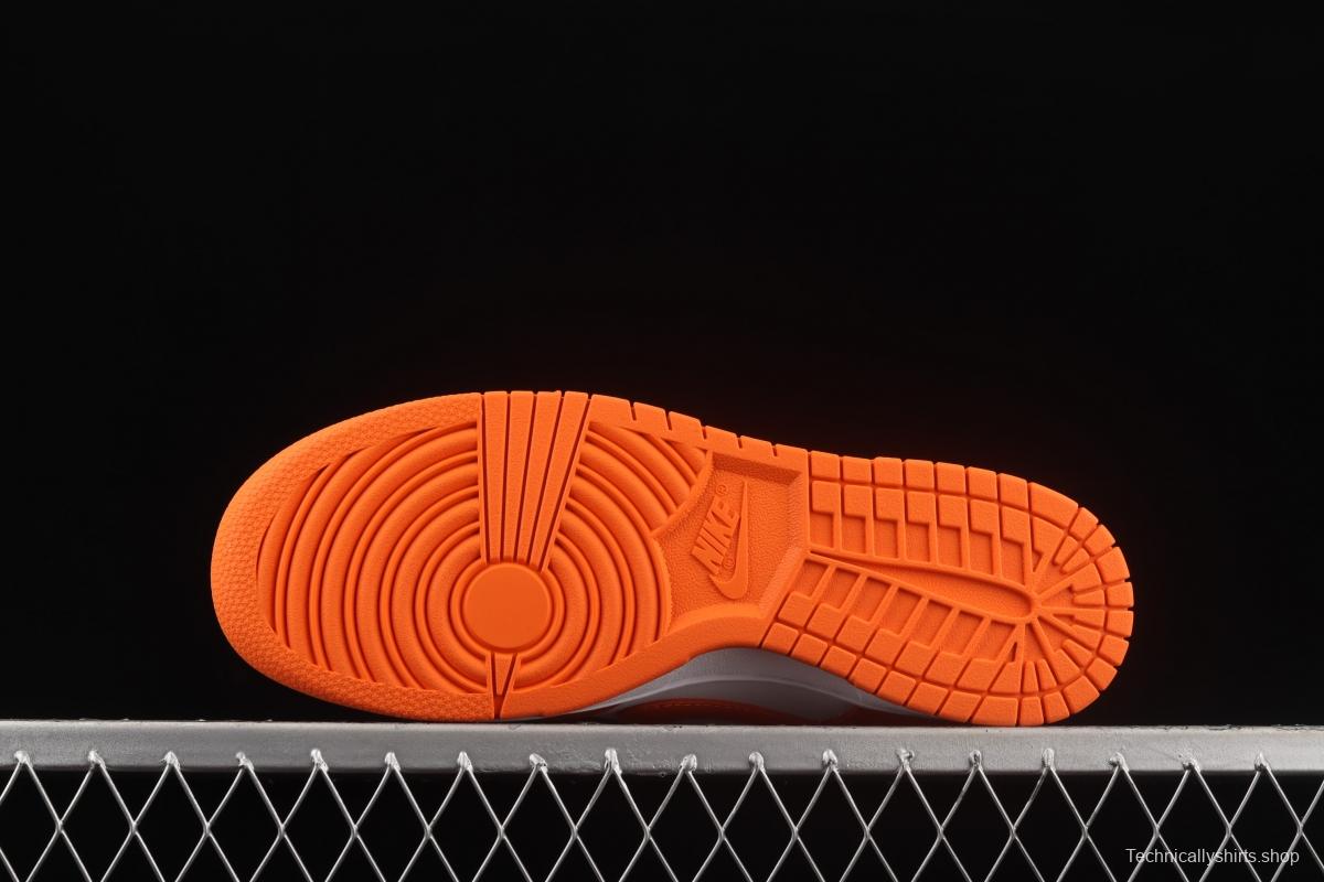 NIKE SB DUNK Low Pro Syracuse White Orange Leisure Sports Board shoes with low Top layer CU1726-101