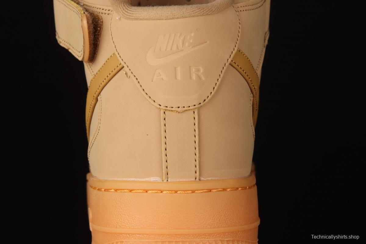 NIKE Air Force 1 Mid'07 wheat suede Zhongbang casual board shoes DJ9158-200