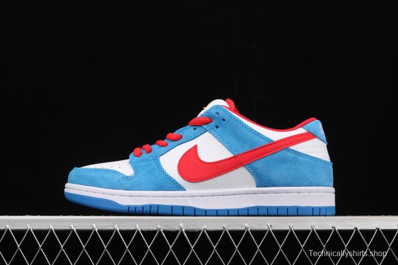 NIKE SB DUNK Low Doraemon robot cat theme color matching low upper skateboard shoes 819674-420