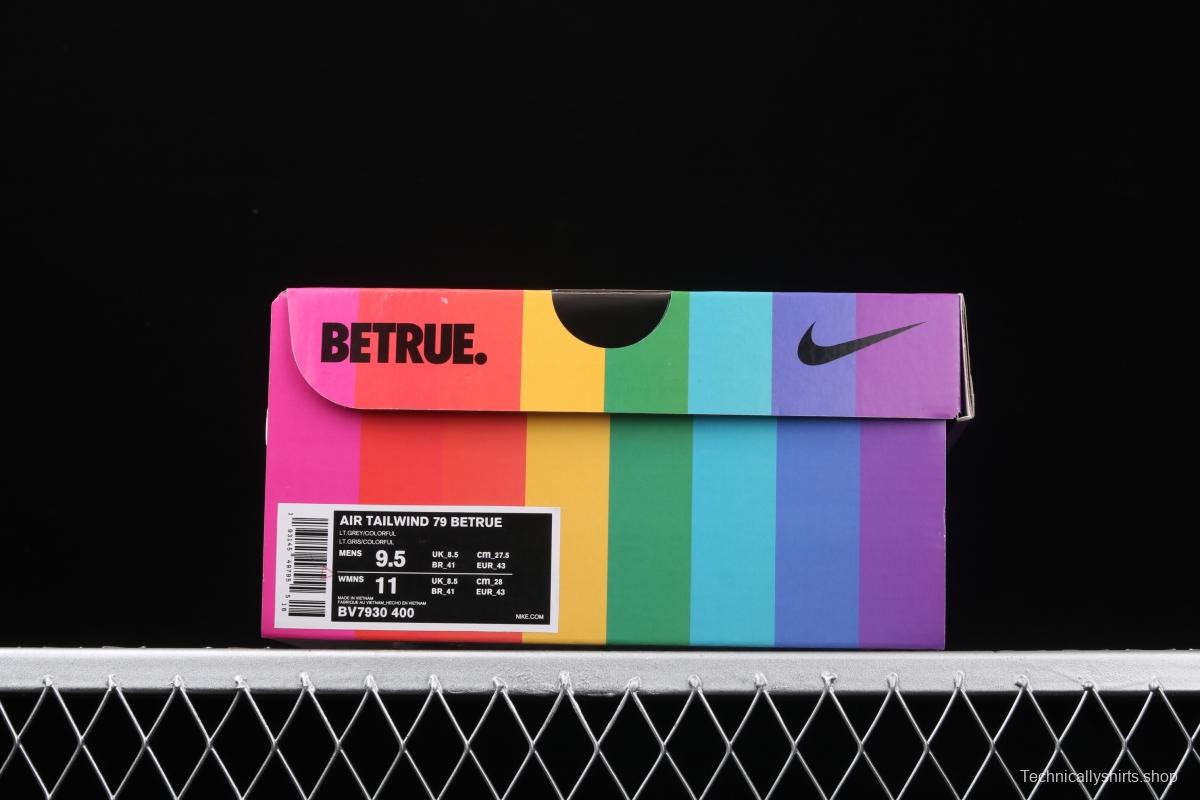 NIKE Air Tailwind 79 Betrue pride month rainbow retro running shoes BV7930-400