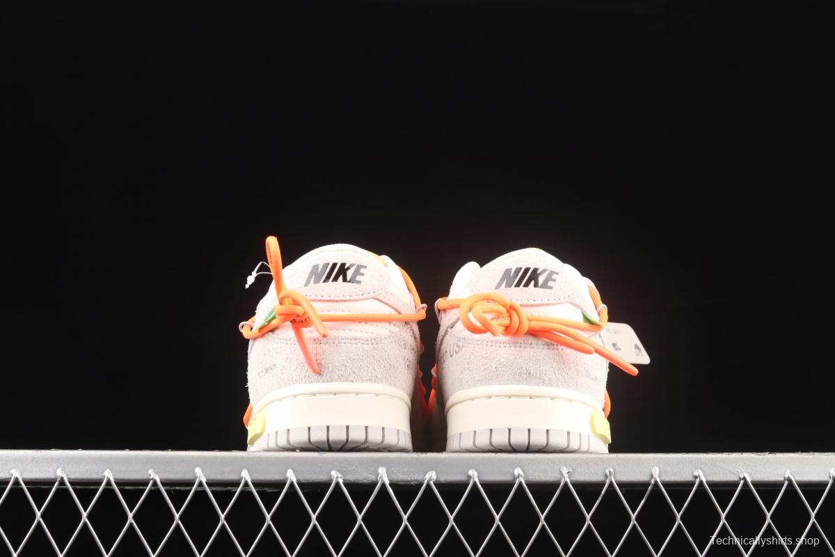 OFF-White x NIKE DUNK Low OW SB buckle rebound fashion casual board shoes DJ0950-108