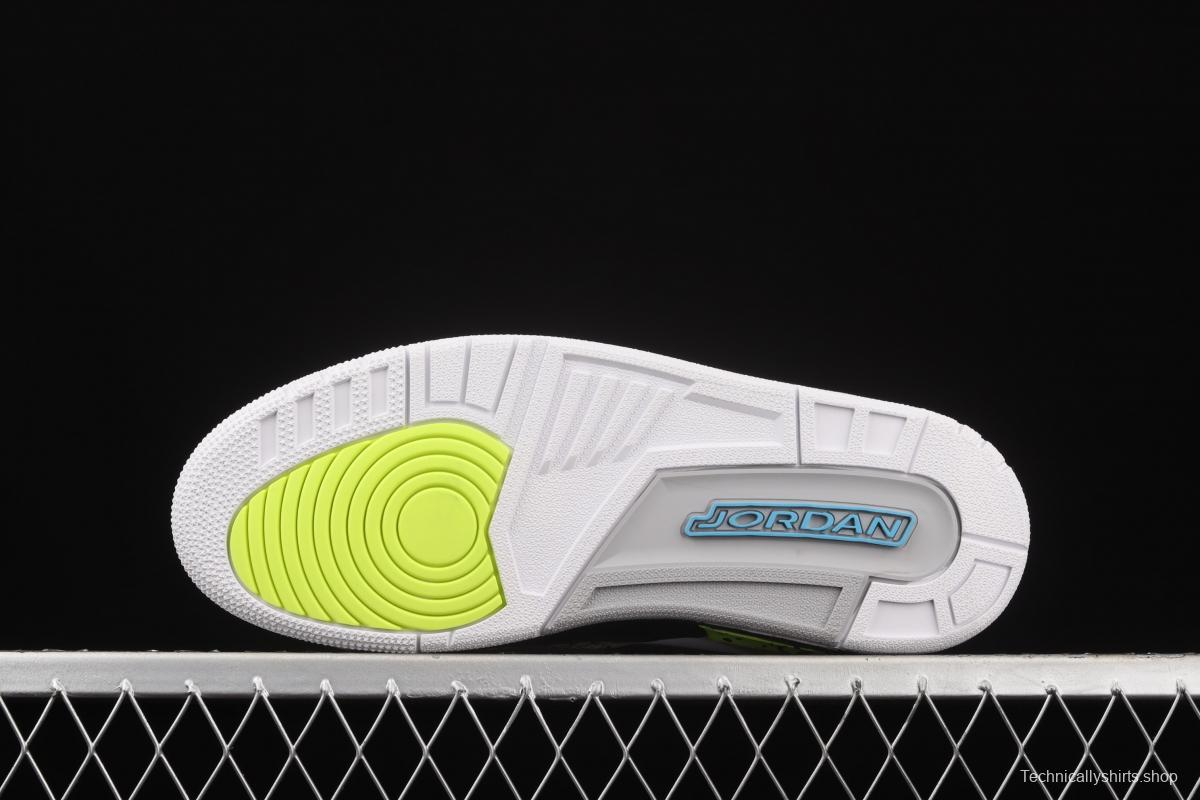 Jordan Legacy 312White and black ink spray green Velcro three-in-one board shoes AV3922-107,