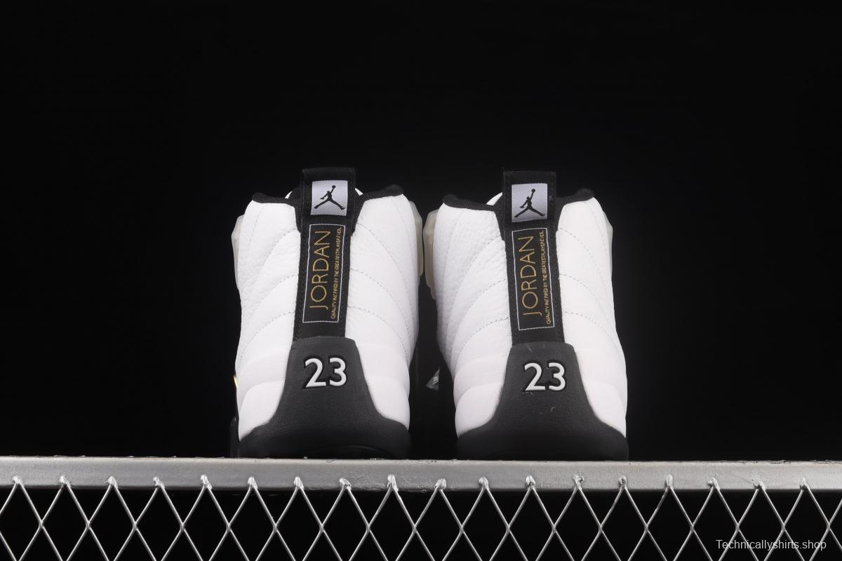 Air Jordan 12 Retro 2 2 black and white gold head genuine carbon basketball shoes CT8013-170