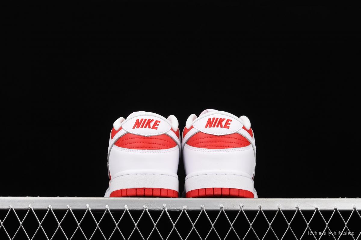 NIKE DUNK SB Low reverses white and red university red buckle rebound fashion leisure board shoes DD1391-600