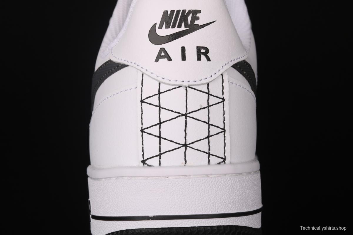 NIKE Air Force 1x07 Low black and white deconstruct low-top casual board shoes DD7113-100