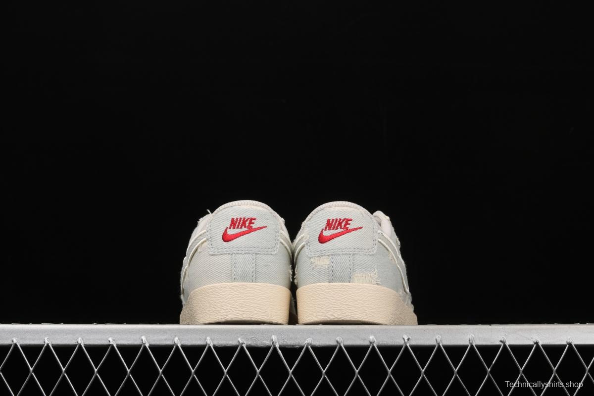 Levi's Strauss x NIKE Blazer Low LX Trail Blazers hole-breaking jeans low-side leisure sports board shoes AV9376-006