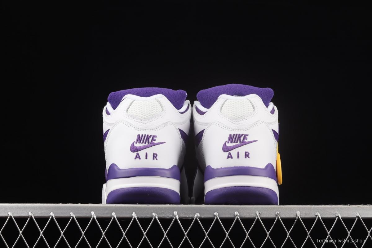 NIKE Air Flight 89 White and Purple Air cushion Basketball shoes CN0050-101