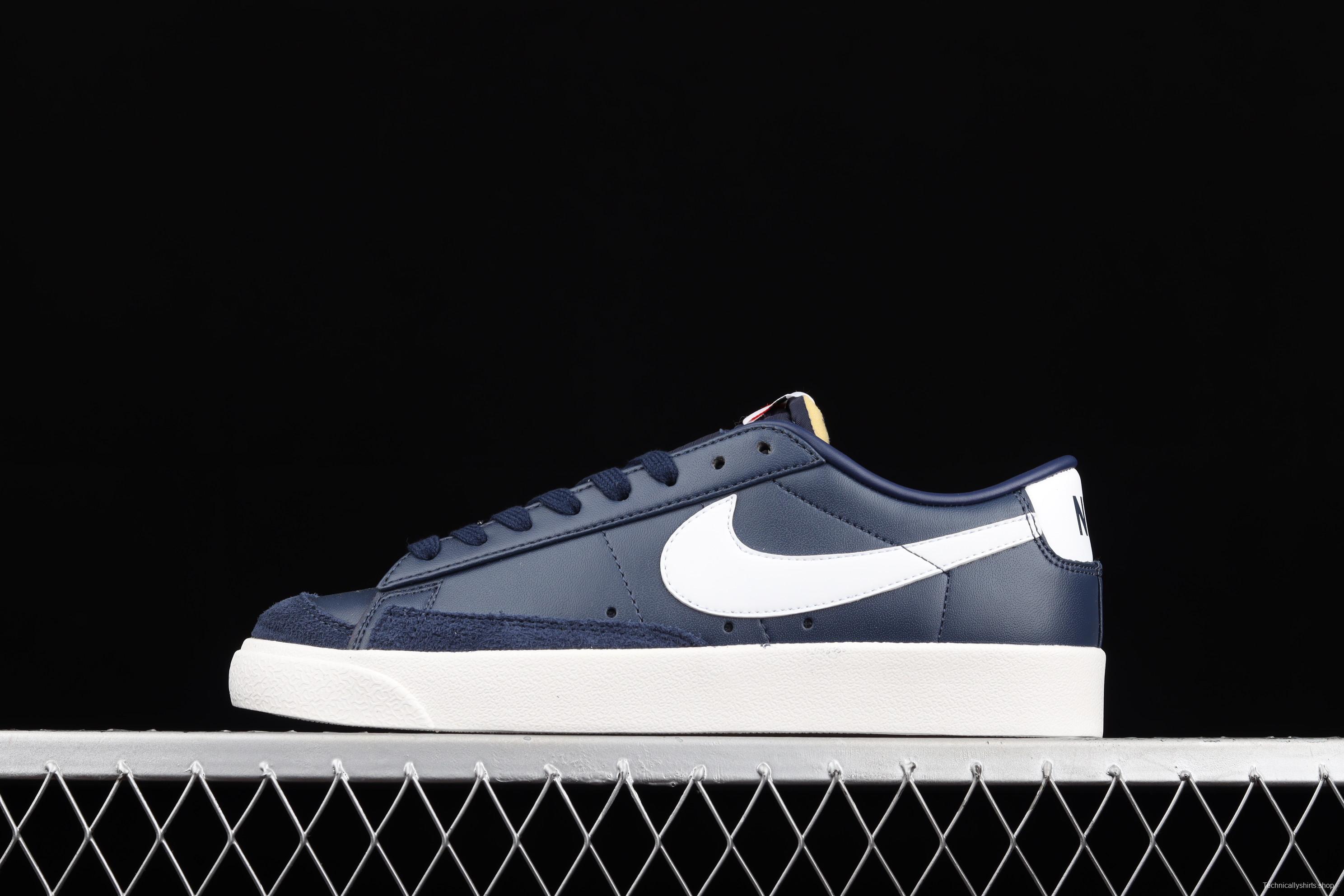 NIKE Blazer Low Prm Trail Blazers leather skateboard shoes DA6364-400