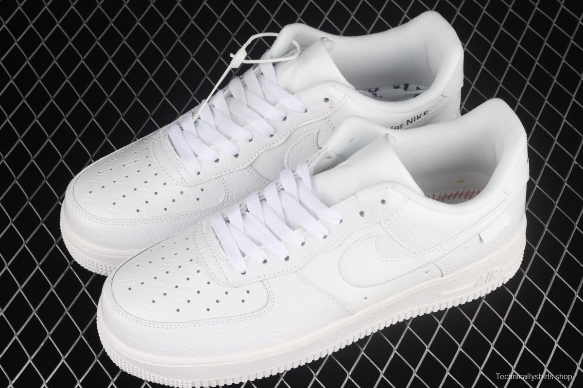 NIKE Air Force 1' 07 Low LV printed all-white low-top casual board shoes LA2314-100