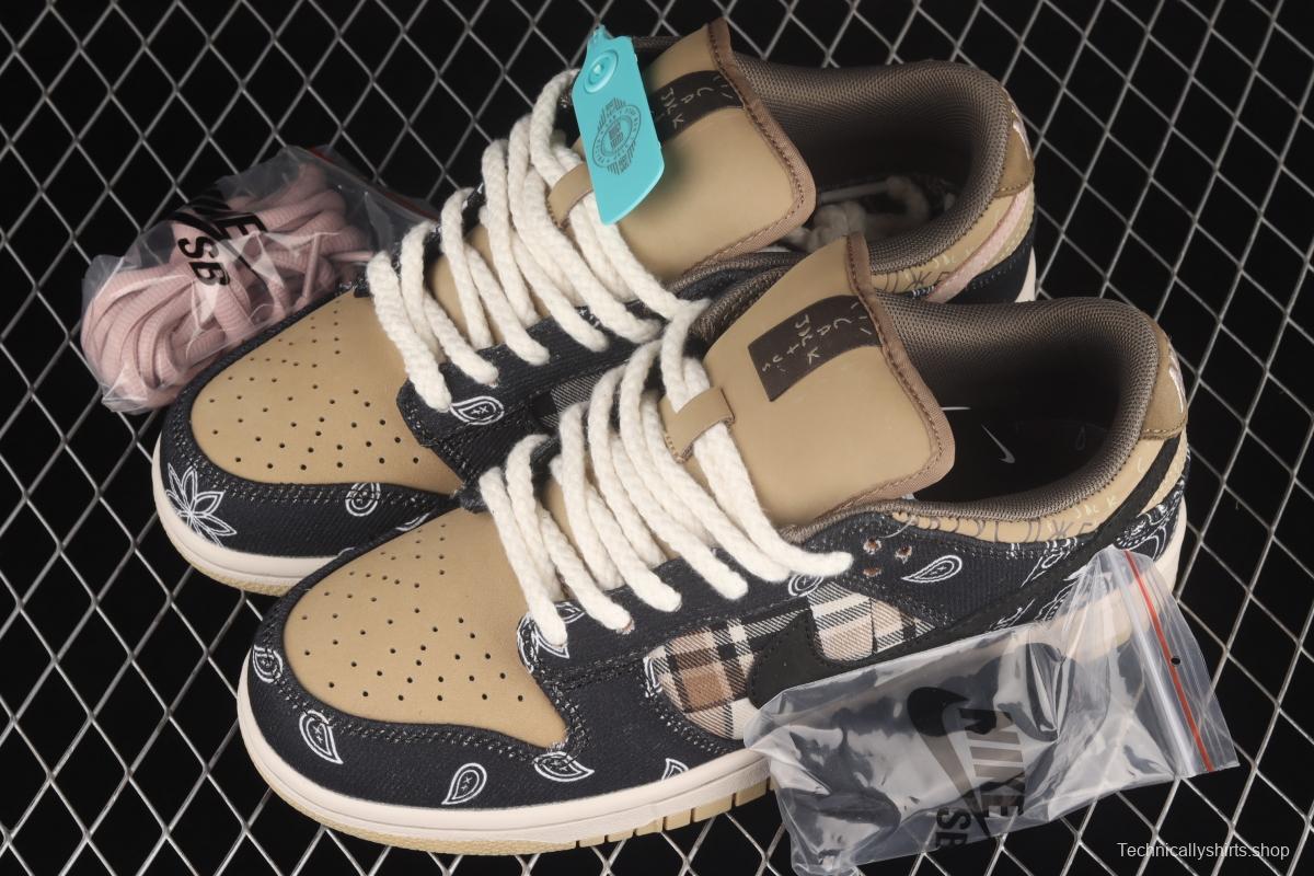 Travis Scott × SB DUNK joint name board shoes cashew fruit CT5053-001