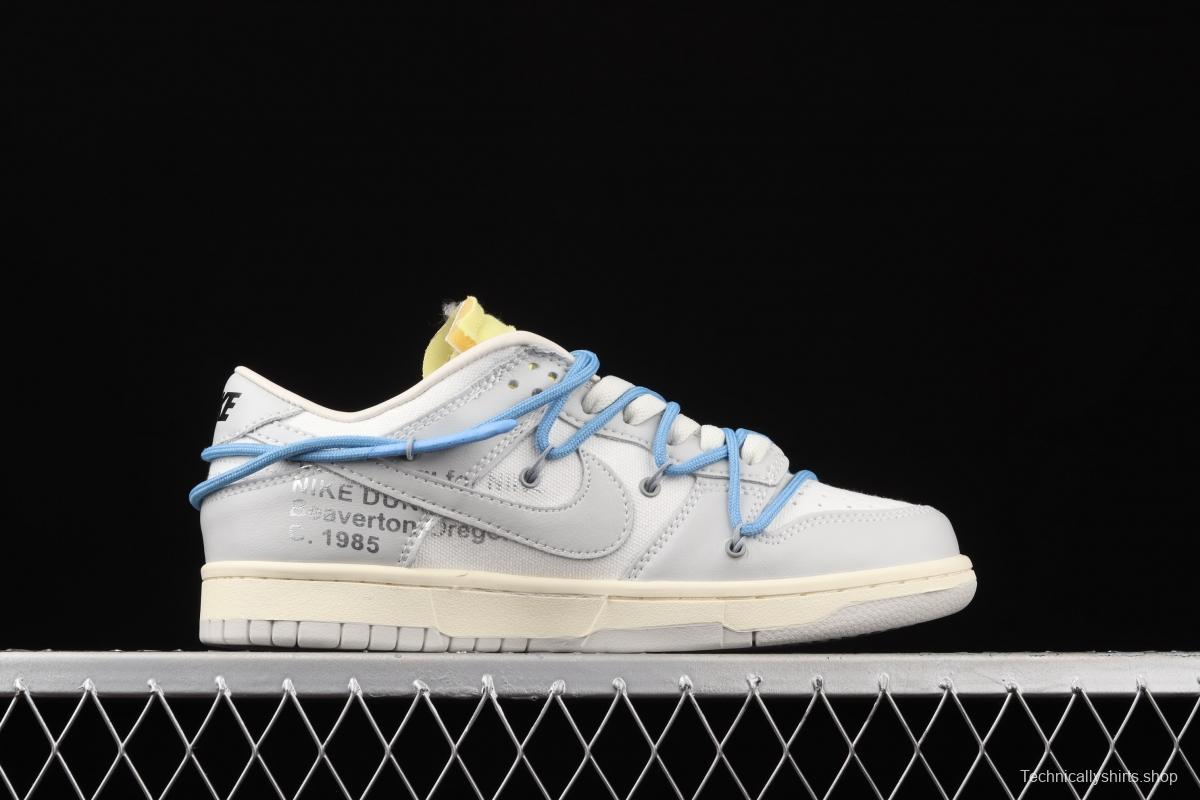 OFF-White x NIKE DUNK Low 04 of 50 OW Grey Leisure Sports Skateboard shoes DM1602-113