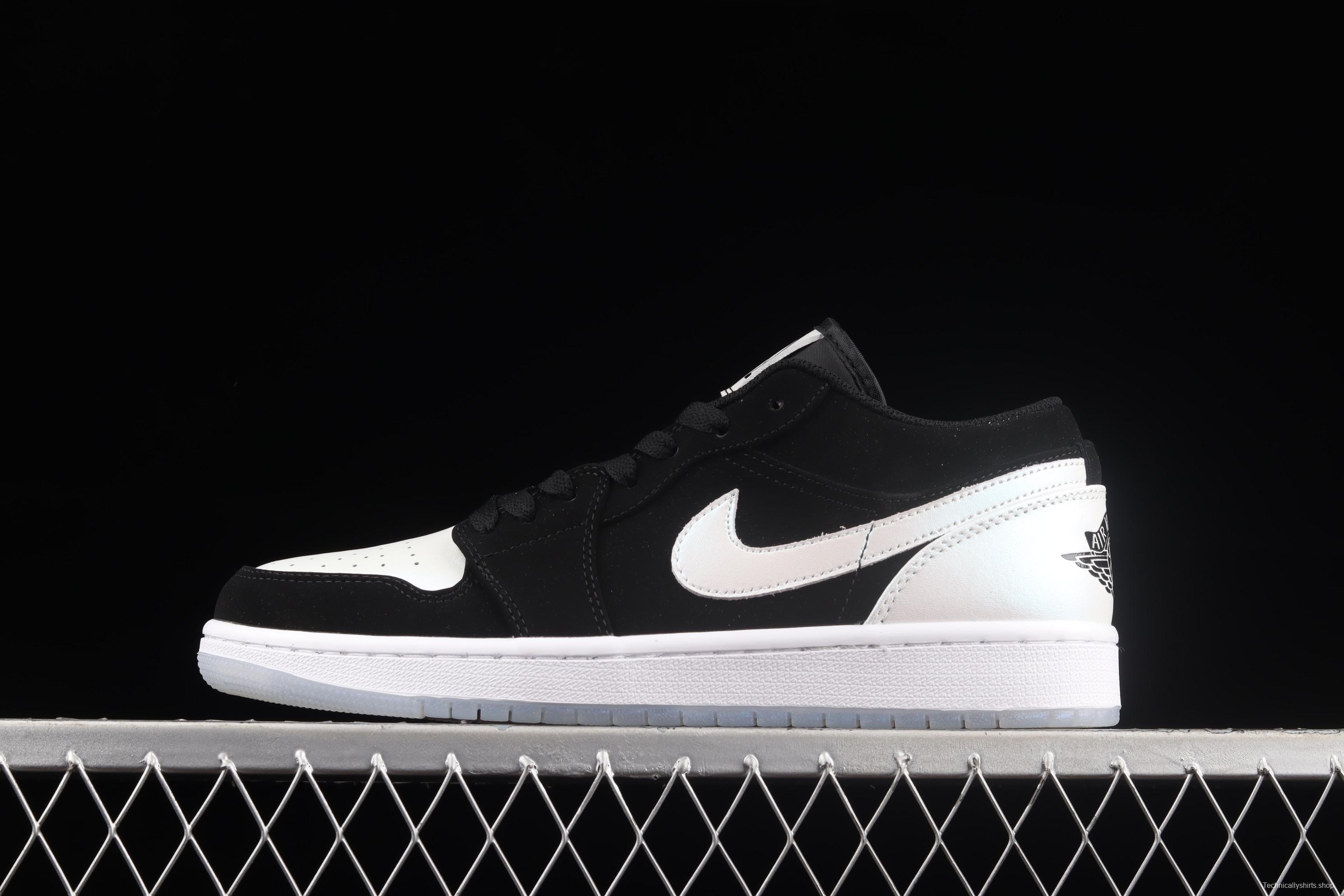 Air Jordan 1 black and white laser low side retro culture basketball shoes DH6931-001