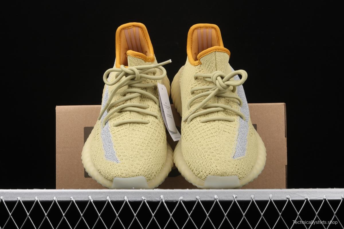 Adidas Yeezy Boost 350V2 Marsh FX9034 Darth coconut 3502nd generation coconut banana yellow side is full of stars