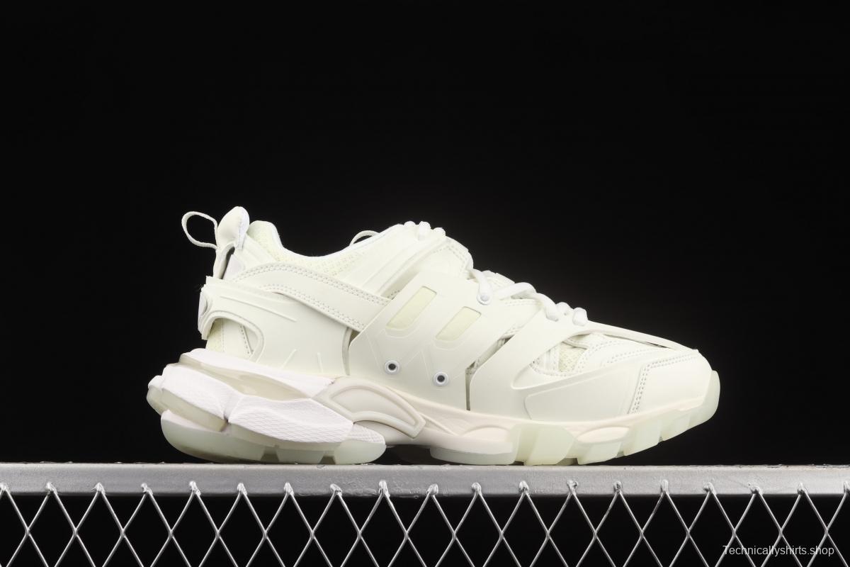 Balenciaga Sneaker Tess s.Gomma Res BI ALV/TIS EFF NUBUK/TIS E 2020 latest color matching luminous white trendy running shoes W3CR19000