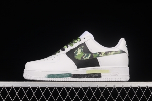 NIKE Air Force 1x 07 Lx painted army green hook white and blue low upper board shoes CW2288-113