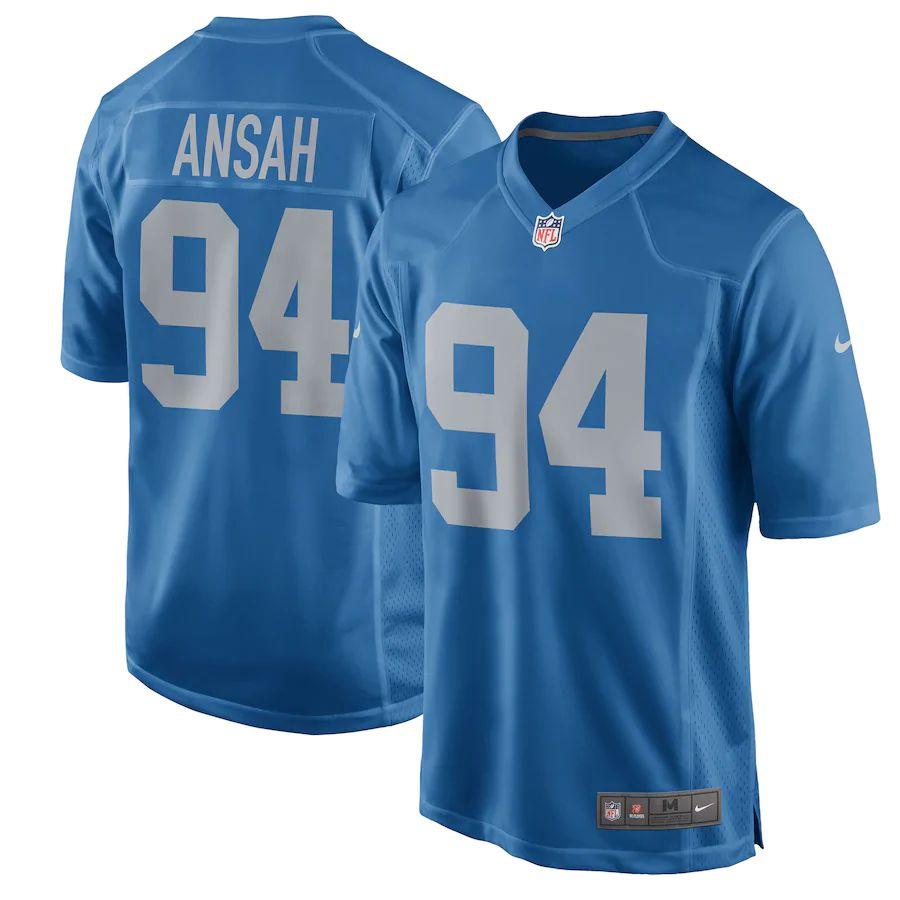 Men's Ziggy Ansah Blue Throwback Player Limited Team Jersey