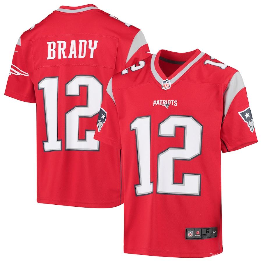 Youth Tom Brady Red Inverted Player Limited Team Jersey