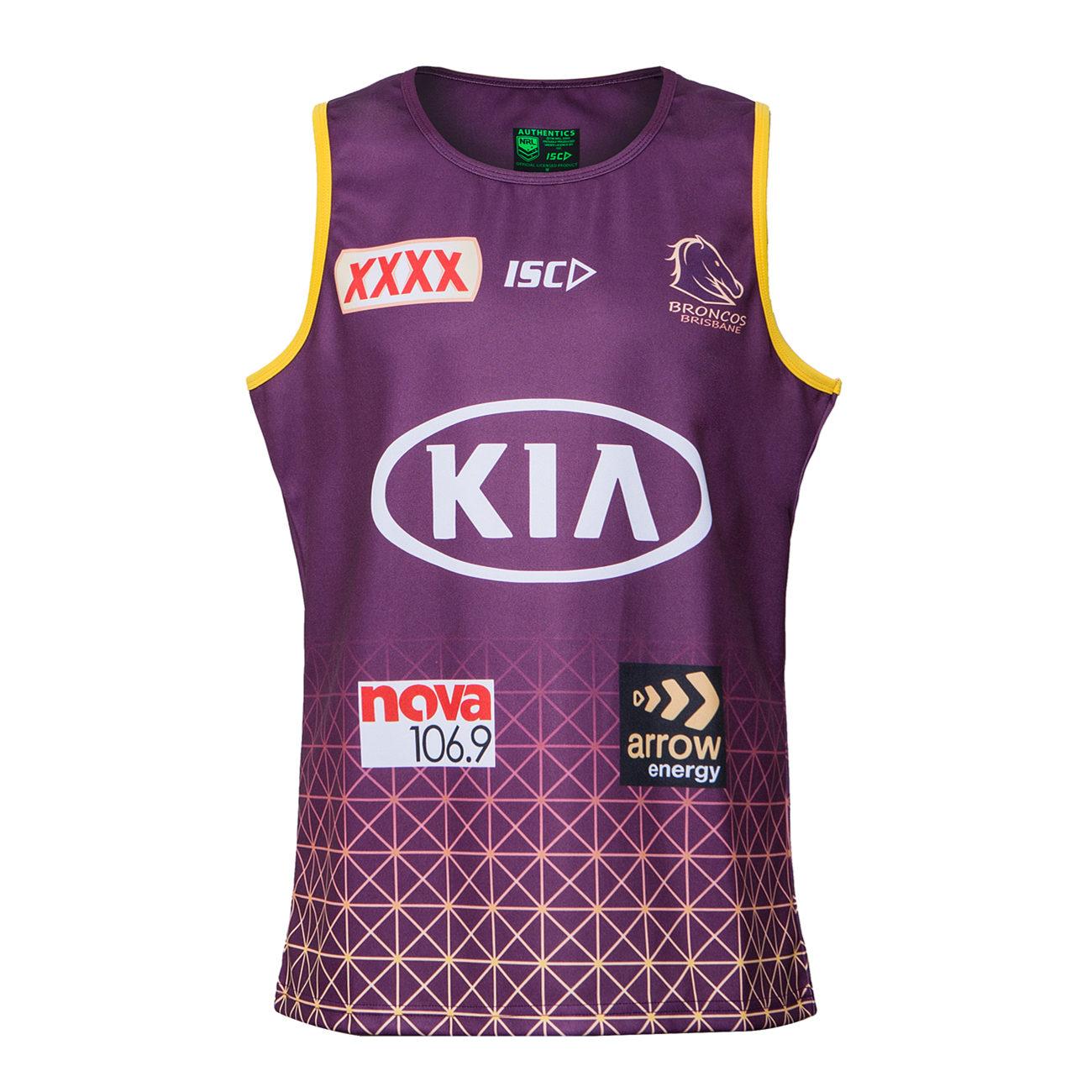 Brisbane Broncos 2020 Men's Training Rugby Singlet