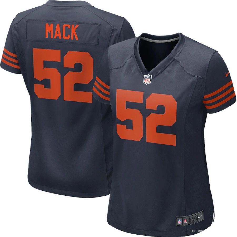 Women's Khalil Mack Navy Throwback Player Limited Team Jersey