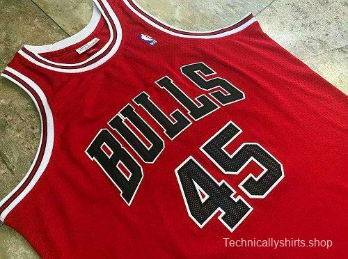 Men's Michael Jordan Red Retro Classic Team Jersey