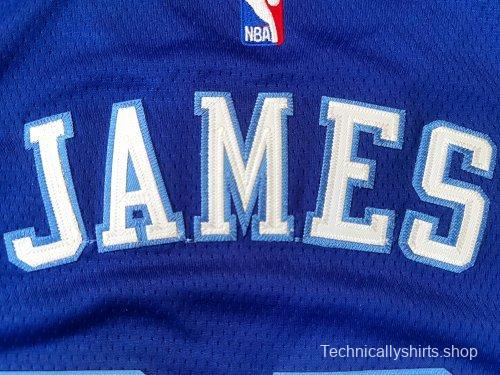 Men's LeBron James Blue Retro Classic Team Jersey