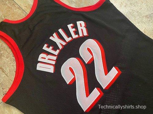 Men's Clyde Drexler Black Retro Classic Team Jersey