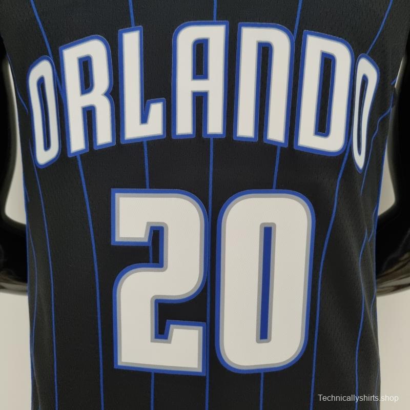 75th Anniversary Fultz#20 Orlando Magic Black NBA Jersey