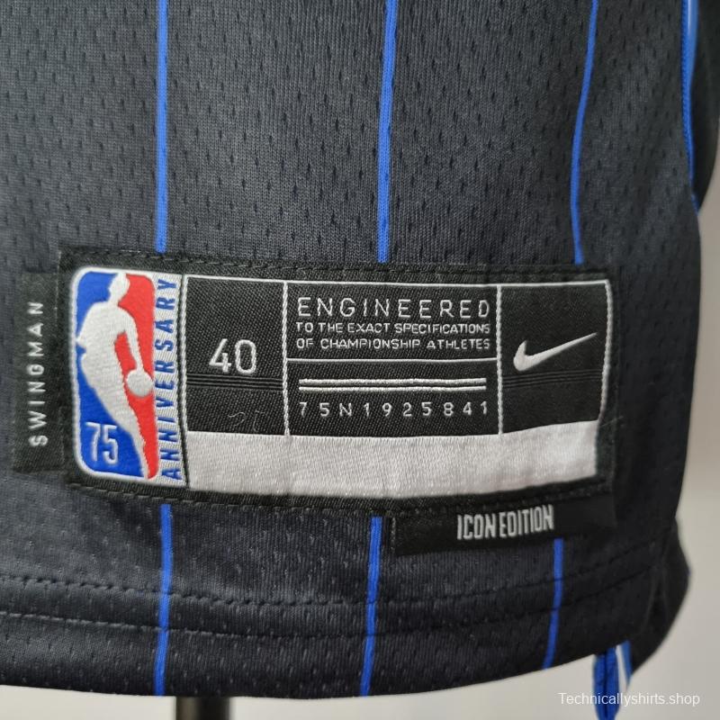 75th Anniversary Fultz#20 Orlando Magic Black NBA Jersey