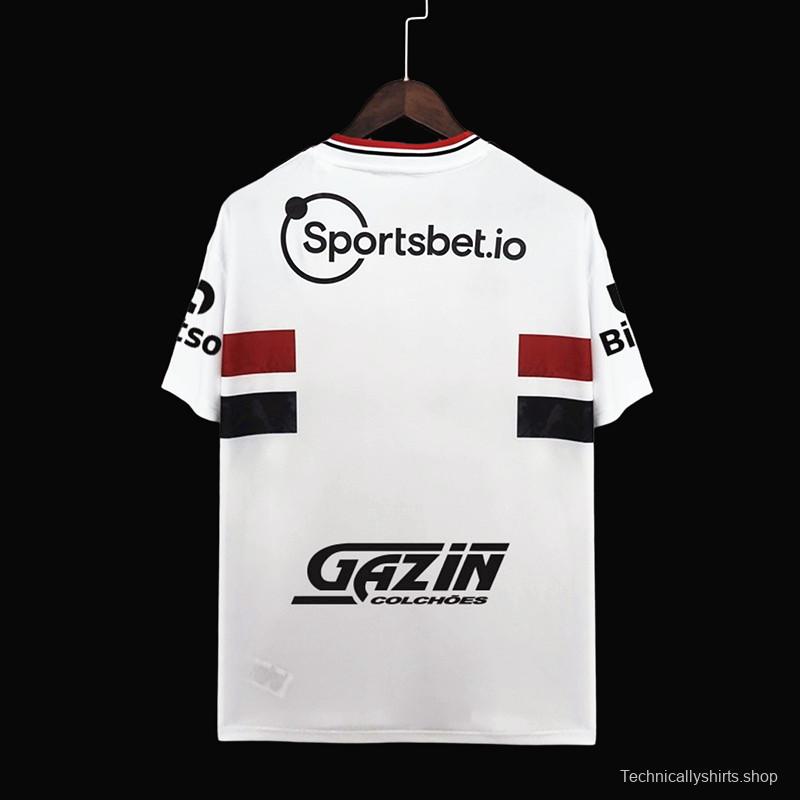 22/23 All Sponsor São Paulo Home  Soccer Jersey