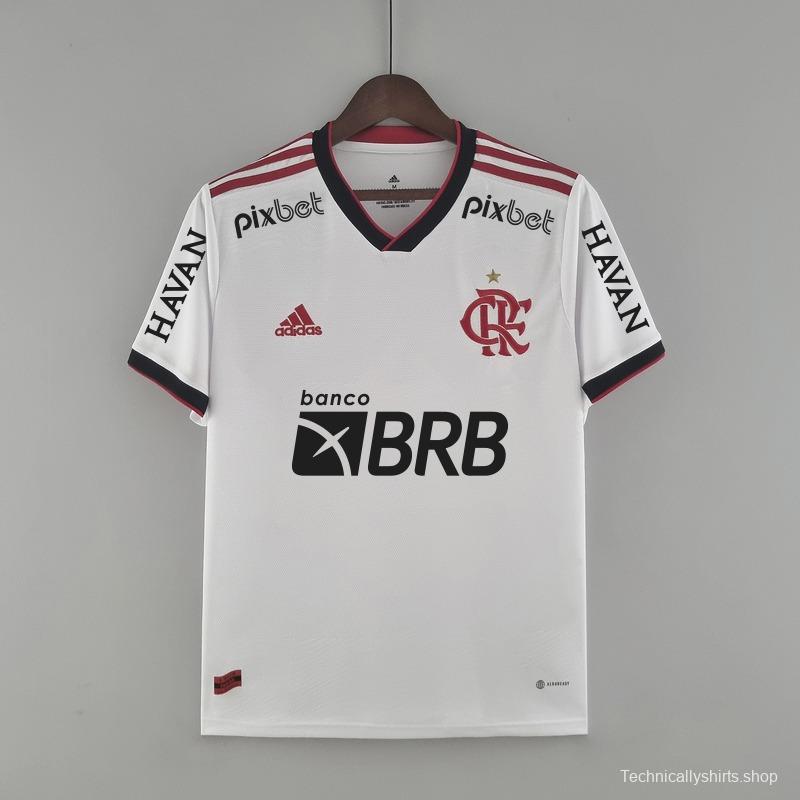 22/23 All Sponsors Flamengo Away  Soccer Jersey