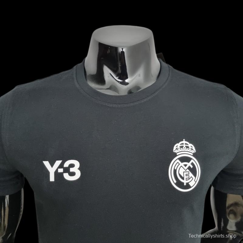 22/23 Real Madrid Y3 Black T-Shirts #0055