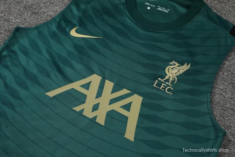 22/23 Liverpool Dark Green Pre-match Training Jersey Vest